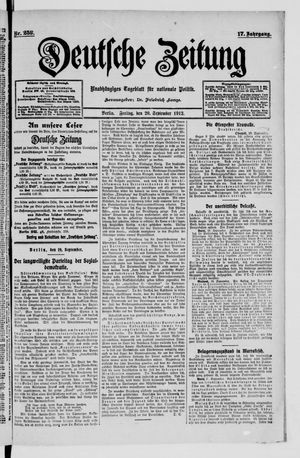 Deutsche Zeitung vom 20.09.1912