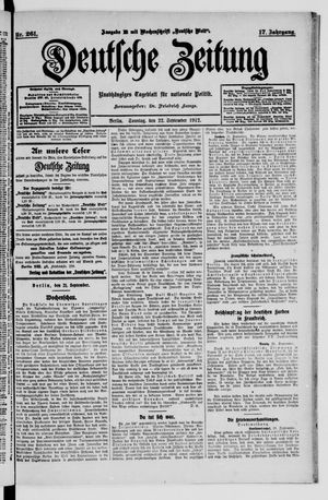 Deutsche Zeitung vom 22.09.1912