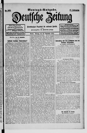 Deutsche Zeitung vom 23.09.1912