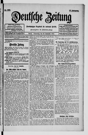 Deutsche Zeitung vom 26.09.1912