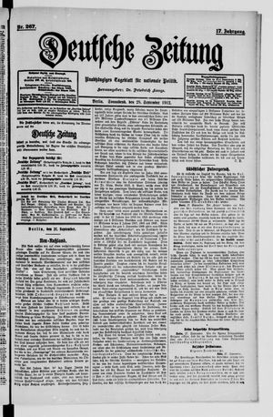 Deutsche Zeitung on Sep 28, 1912