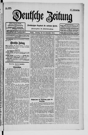 Deutsche Zeitung vom 29.09.1912