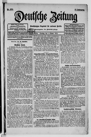Deutsche Zeitung vom 01.10.1912