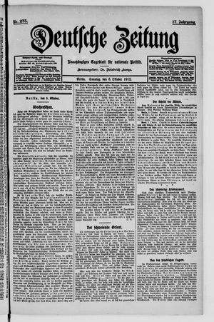 Deutsche Zeitung vom 06.10.1912