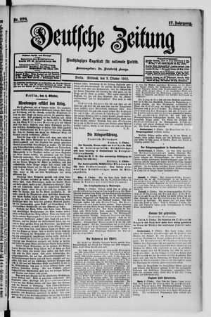 Deutsche Zeitung vom 09.10.1912