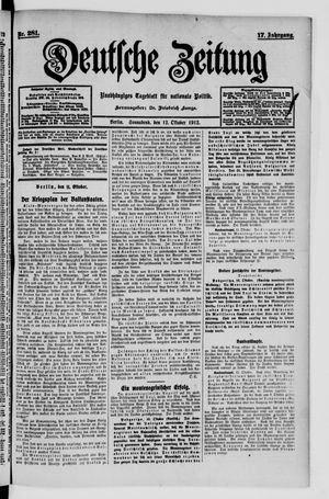 Deutsche Zeitung vom 12.10.1912