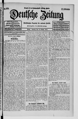 Deutsche Zeitung vom 13.10.1912