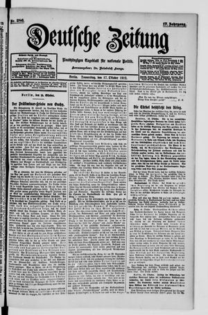 Deutsche Zeitung vom 17.10.1912