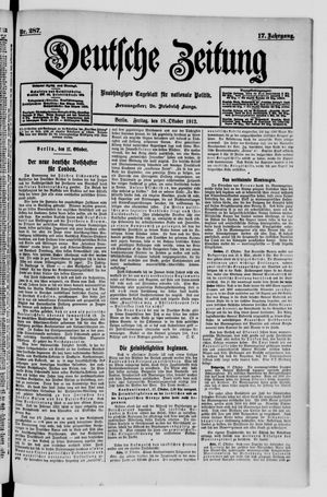Deutsche Zeitung vom 18.10.1912