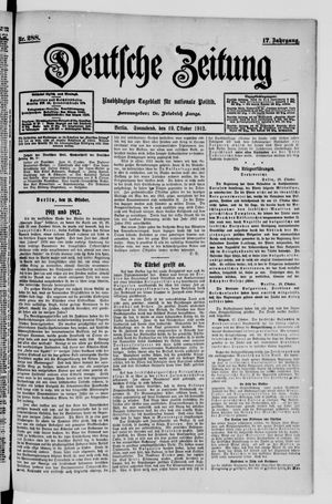Deutsche Zeitung vom 19.10.1912