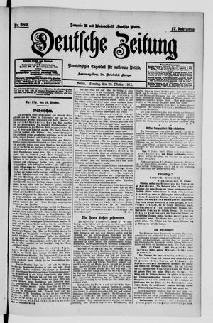 Deutsche Zeitung vom 20.10.1912