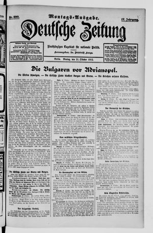 Deutsche Zeitung vom 21.10.1912