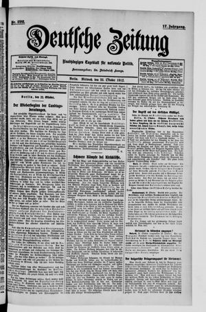 Deutsche Zeitung vom 23.10.1912