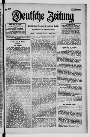 Deutsche Zeitung vom 24.10.1912