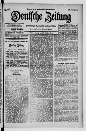 Deutsche Zeitung vom 27.10.1912
