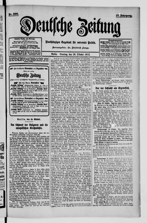 Deutsche Zeitung vom 29.10.1912