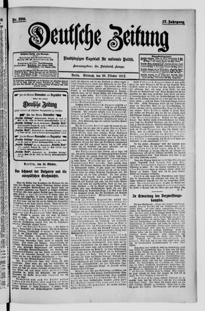 Deutsche Zeitung vom 30.10.1912