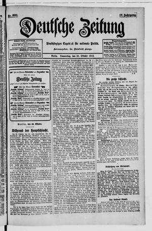 Deutsche Zeitung vom 31.10.1912