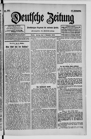 Deutsche Zeitung vom 01.11.1912