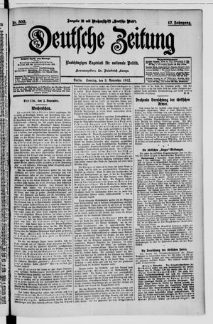 Deutsche Zeitung vom 03.11.1912
