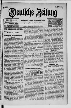 Deutsche Zeitung vom 06.11.1912
