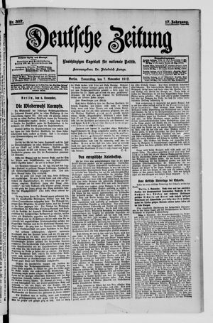 Deutsche Zeitung vom 07.11.1912
