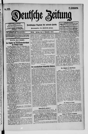 Deutsche Zeitung vom 08.11.1912