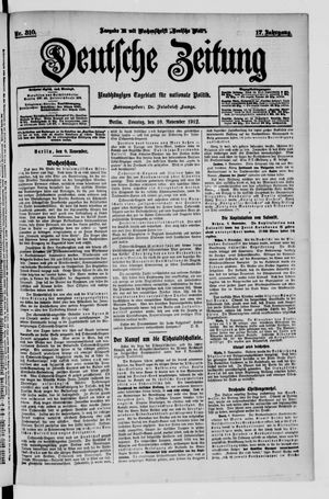Deutsche Zeitung vom 10.11.1912