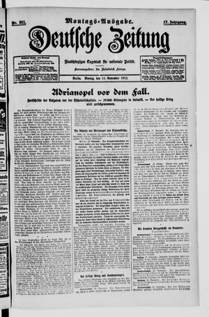 Deutsche Zeitung on Nov 11, 1912