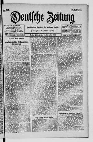 Deutsche Zeitung vom 13.11.1912