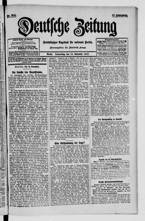 Deutsche Zeitung vom 14.11.1912
