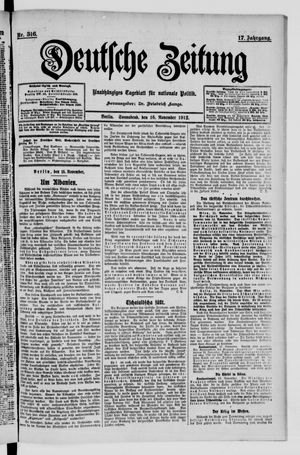 Deutsche Zeitung vom 16.11.1912