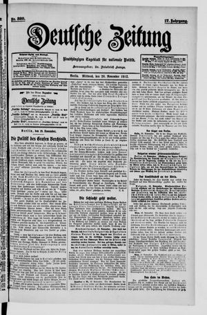 Deutsche Zeitung vom 20.11.1912