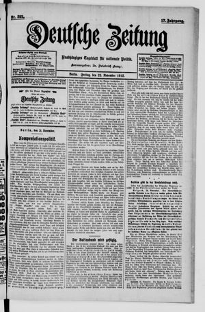 Deutsche Zeitung vom 22.11.1912