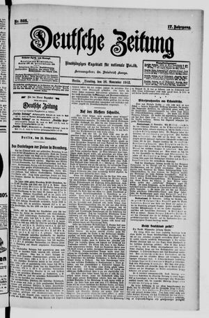 Deutsche Zeitung vom 26.11.1912