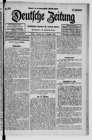 Deutsche Zeitung vom 01.12.1912