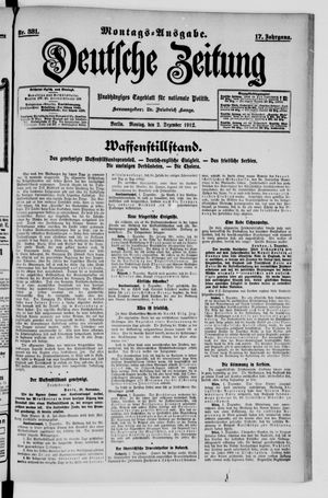 Deutsche Zeitung vom 02.12.1912