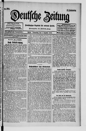 Deutsche Zeitung vom 05.12.1912