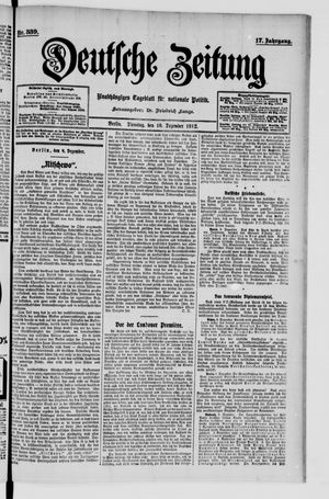 Deutsche Zeitung vom 10.12.1912