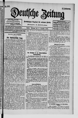Deutsche Zeitung on Dec 11, 1912