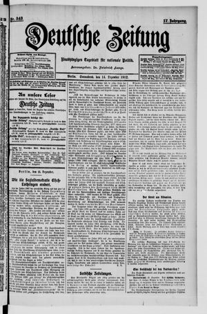 Deutsche Zeitung vom 14.12.1912