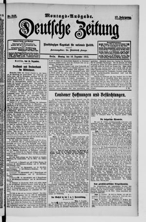 Deutsche Zeitung vom 16.12.1912