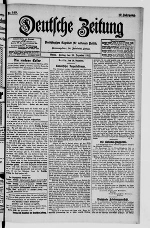 Deutsche Zeitung vom 20.12.1912