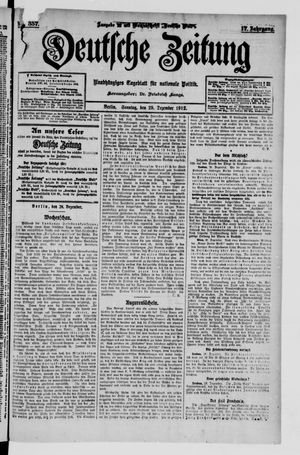 Deutsche Zeitung vom 29.12.1912