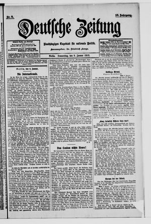 Deutsche Zeitung vom 09.01.1913