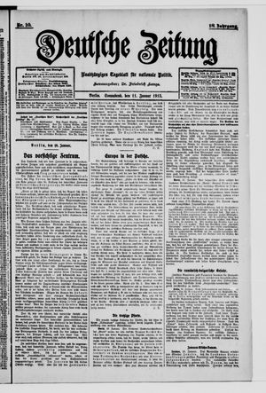 Deutsche Zeitung vom 11.01.1913