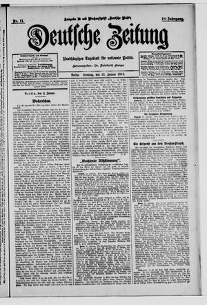 Deutsche Zeitung on Jan 12, 1913