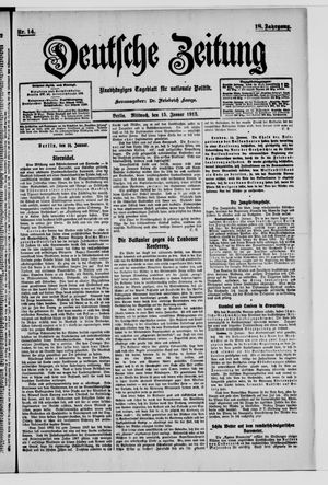 Deutsche Zeitung vom 15.01.1913