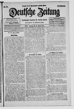 Deutsche Zeitung on Jan 19, 1913
