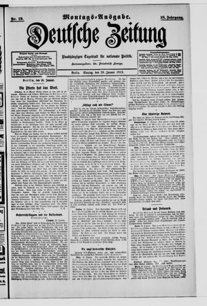 Deutsche Zeitung vom 20.01.1913